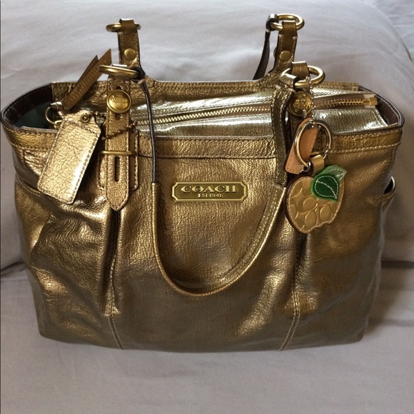Coach Handbags - Coach Gold Metallic tote